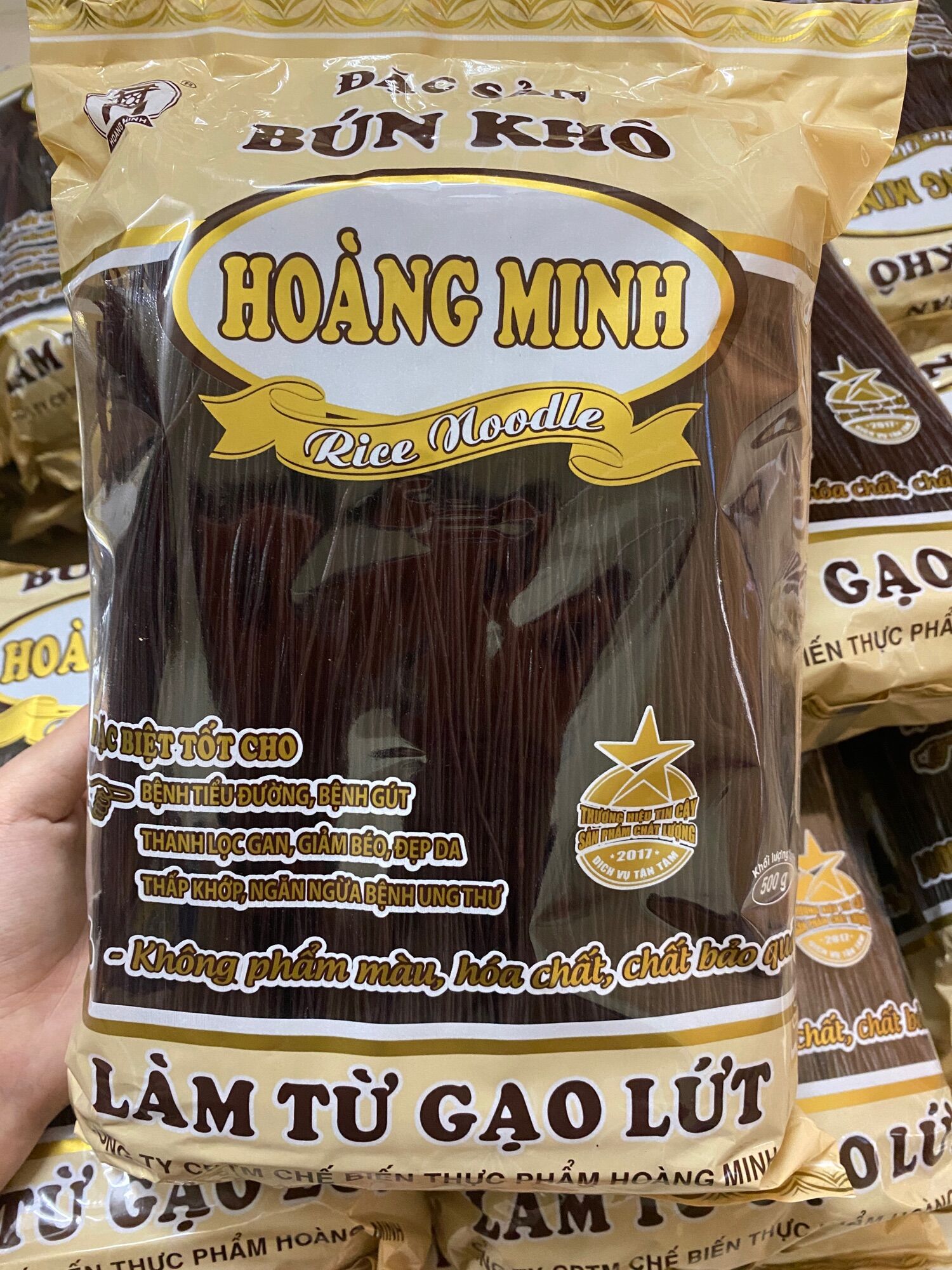 Bún gạo lứt đen Hoàng Minh gói 500g