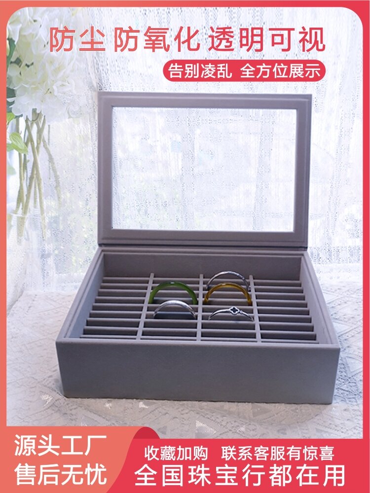 Hộp Đựng Trang Sức Bằng Gỗ Hình Vòng Tay 48 Vị Trí Vàng Bạc Ngọc Bích Hộp Đựng Dây Chuyền Trang Sức Có Thể Chứa Vòng Tay