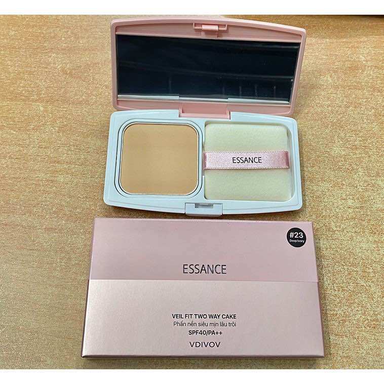 Phấn nền Essance Dưỡng Trắng Siêu Mịn - White Fit Two Cake 11g