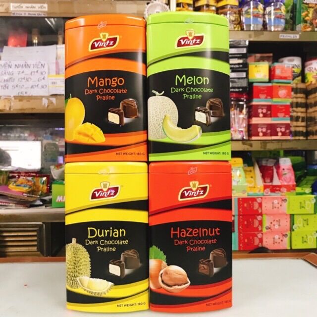 Kẹo socola , sô cô la đen vintz nhân kem 180g