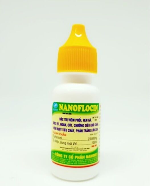 Nanoflocin 10ml hen gà, viêm phổi, chướng diều