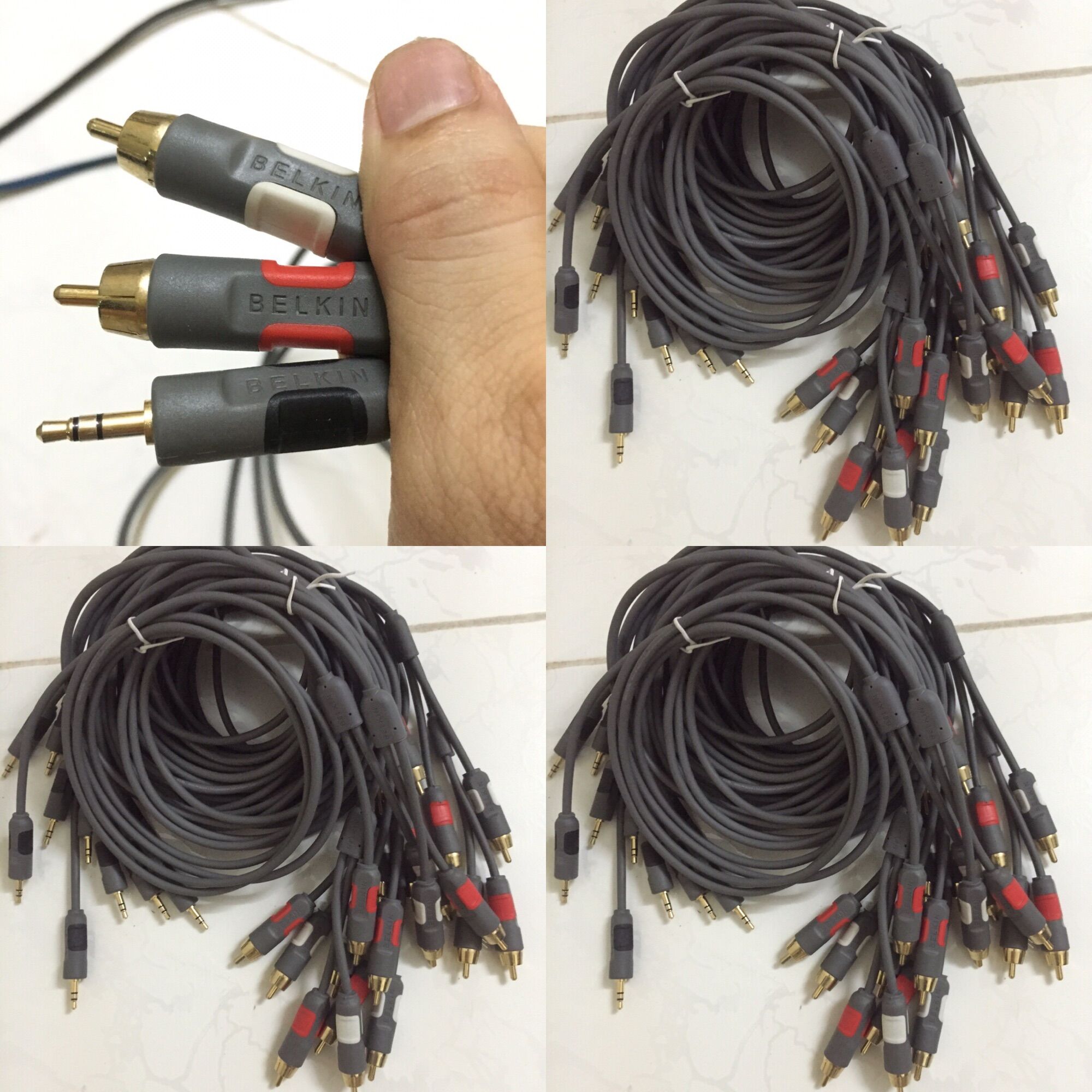 Dây audio 3.5mm ra 2 đầu hoa sen belkin