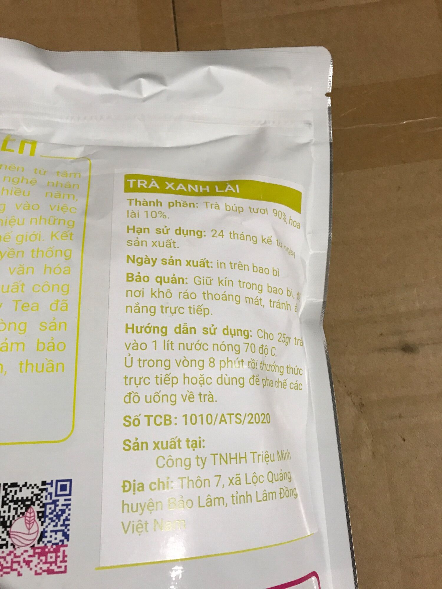 Trà xanh nhài Benny gói 500g