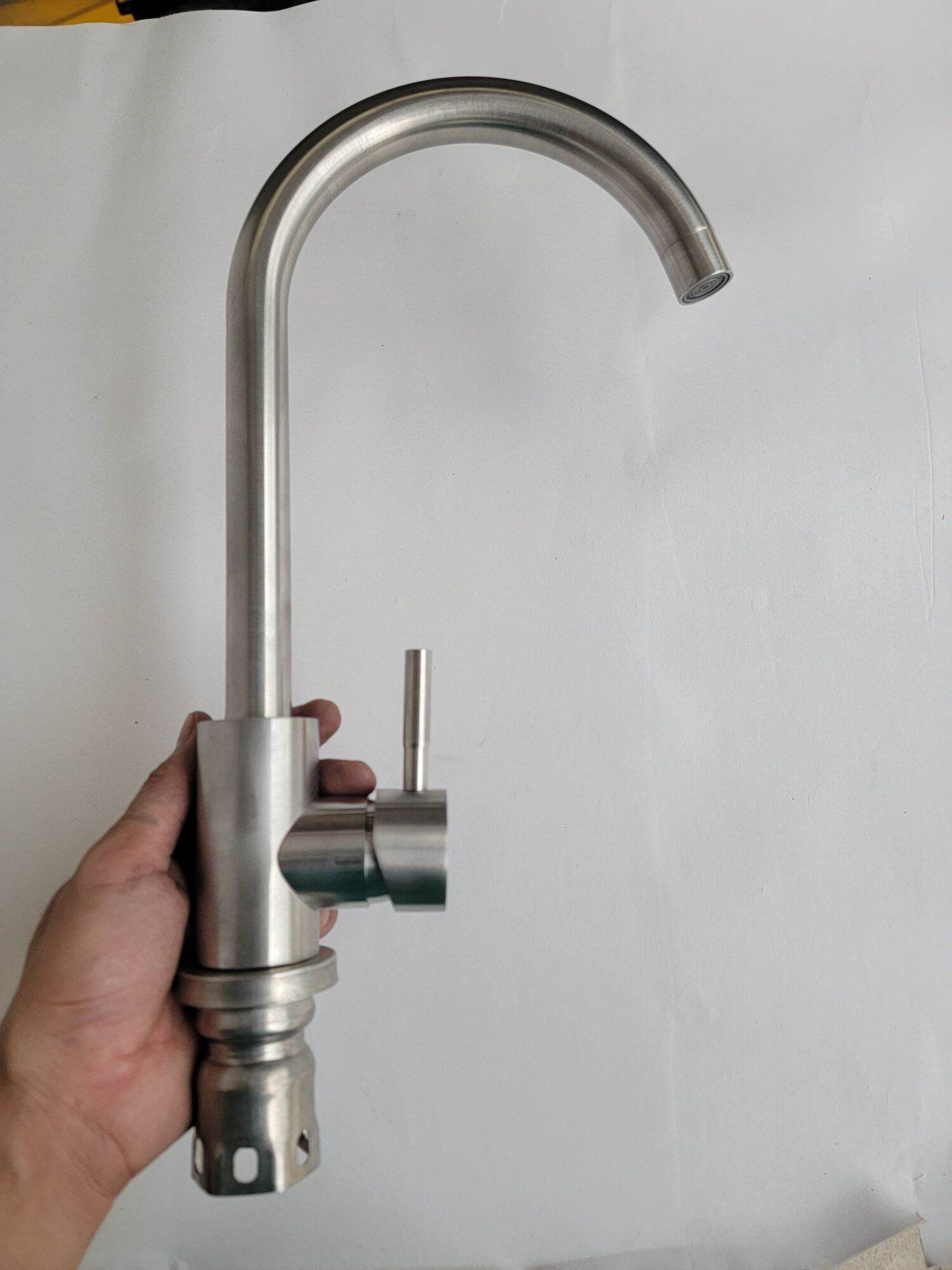 Vòi chậu rửa chén inox 304 nóng lạnh