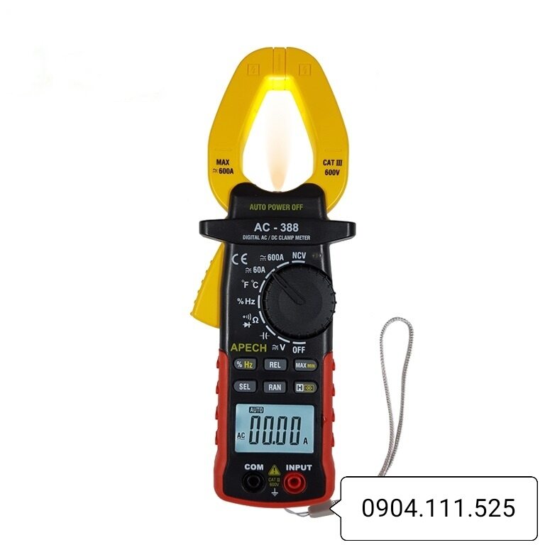 [HCM]Ampe kìm đo dòng AC/DC APECH AC-388 (600A)