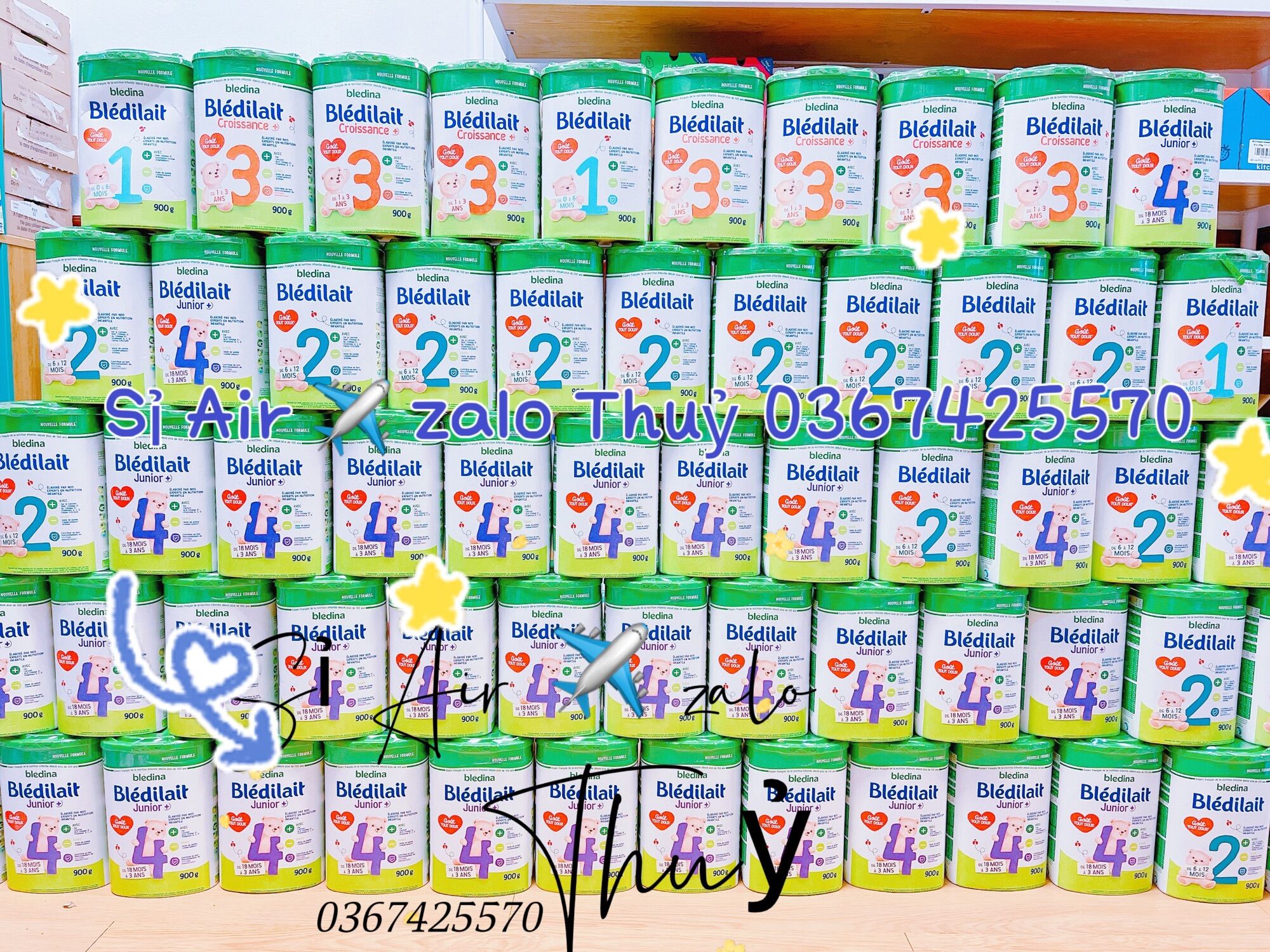 Sữa bột bledilait bledina số 1,2,3,4