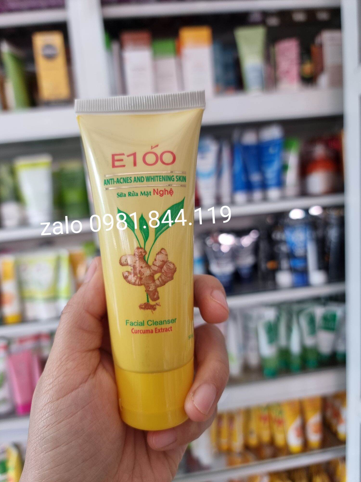 sữa rửa mặt e100 nghệ 50gr tuýp nhỏ chuẩn cty