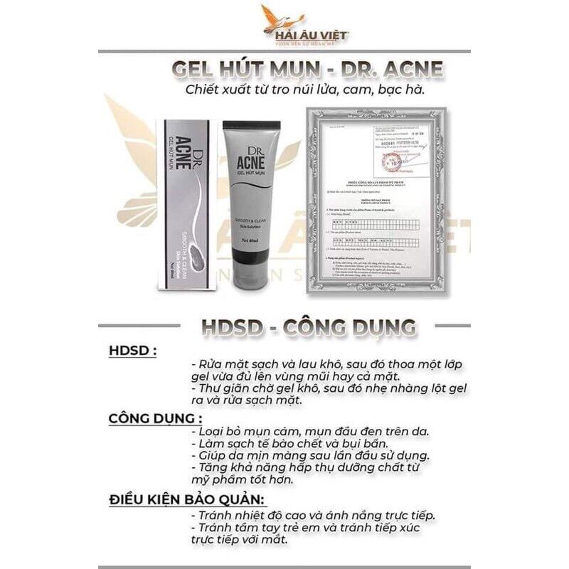 Gel lột mụn Dr Acne 40ml  hàng chuẩn