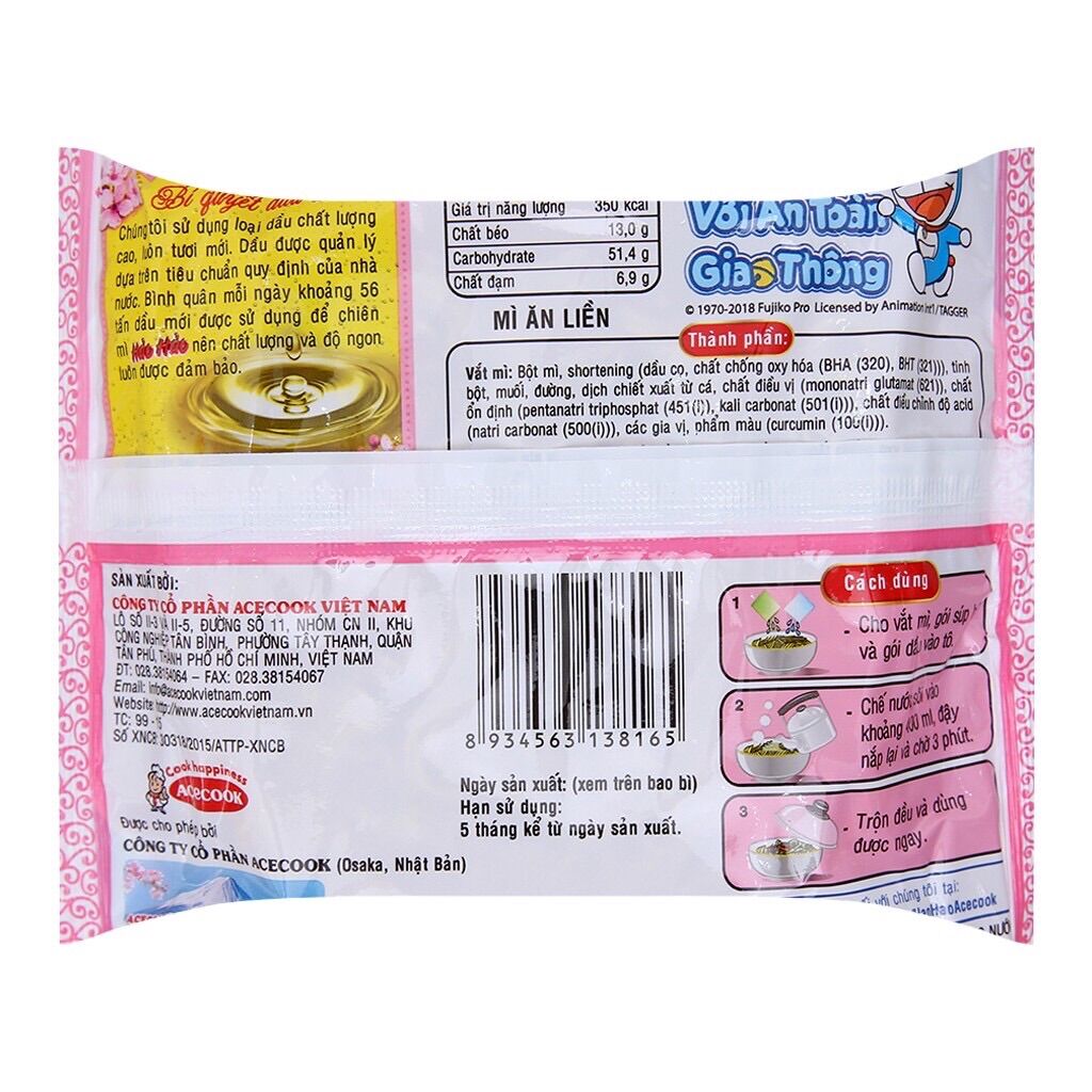 [HCM]Thùng 30 gói mì hảo hảo tôm chua cay 75g