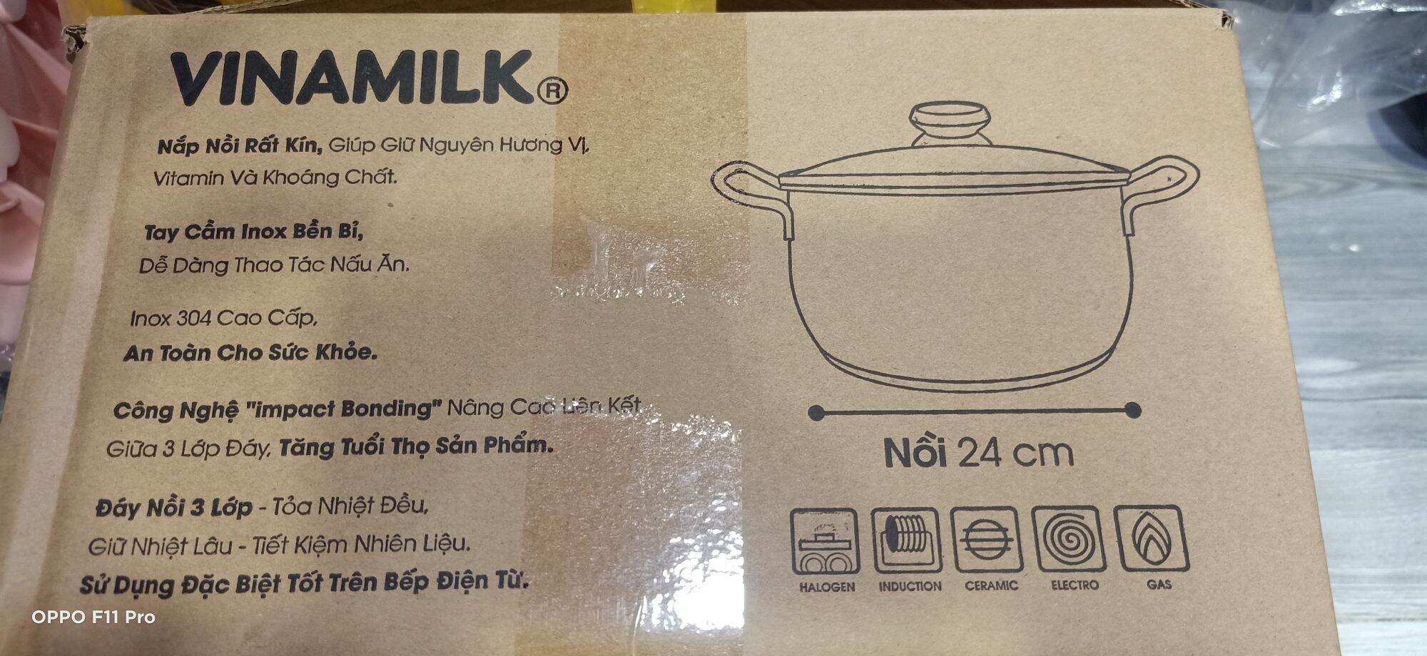Nồi inox 304 five star 3 đáy 24cm ( hàng khuyến mãi vinamilk)