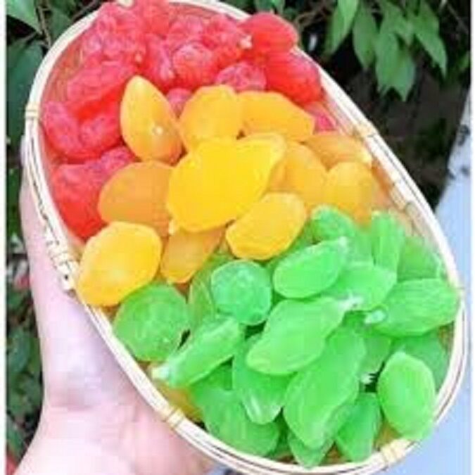 500g mứt đào giòn mix vị