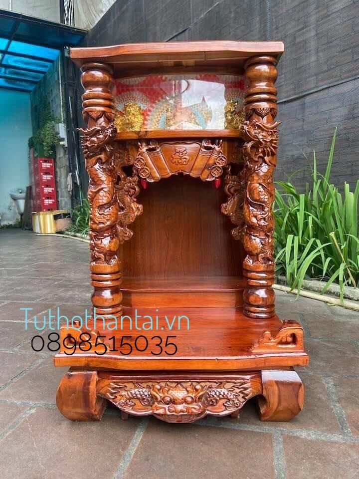 Bàn thờ thần tài ông địa mẫu Rồng Cuộn cao cấp 60 x 98cm