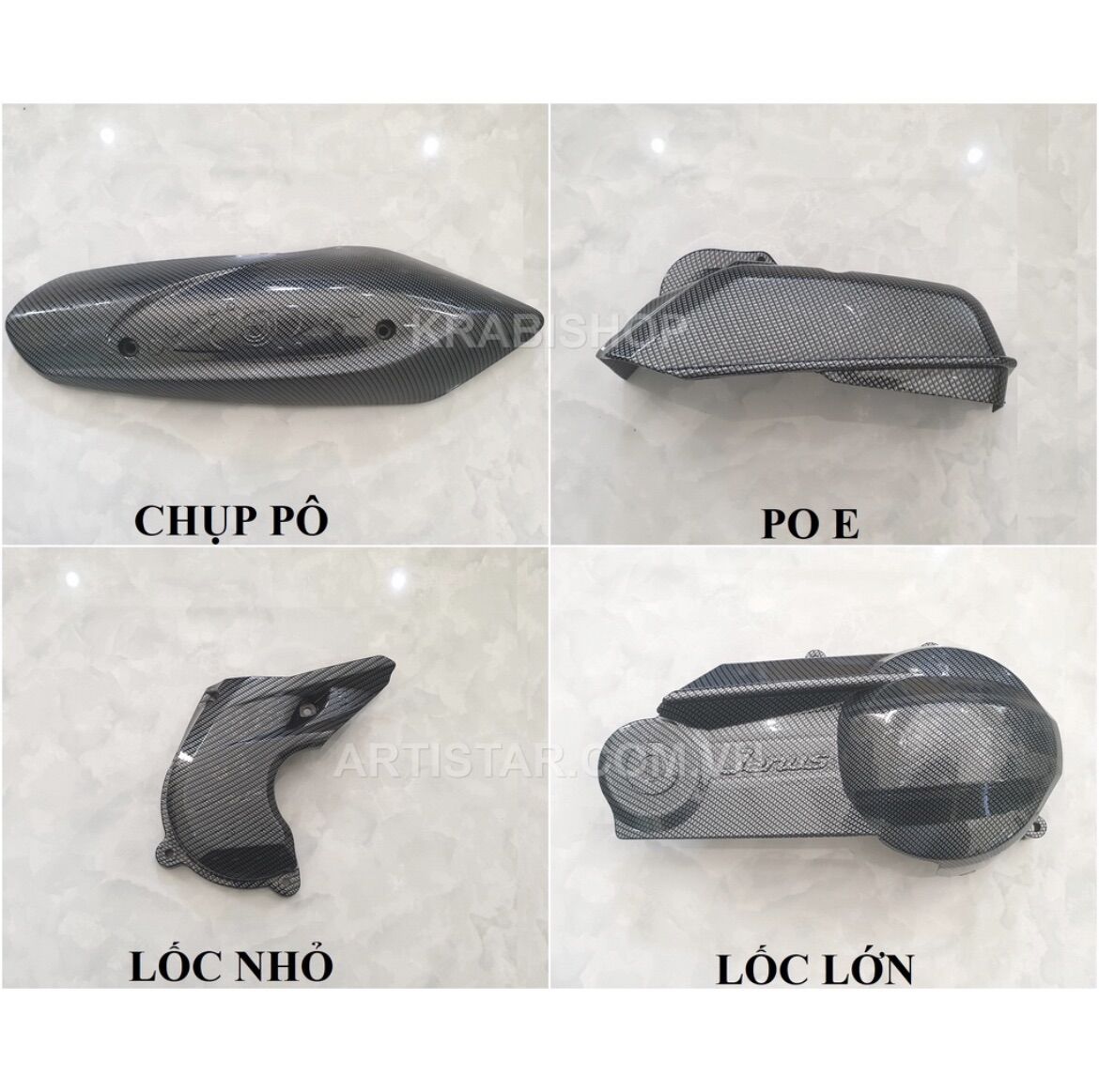 Ốp trang trí xe Janus 2022-2023 carbon Artistar