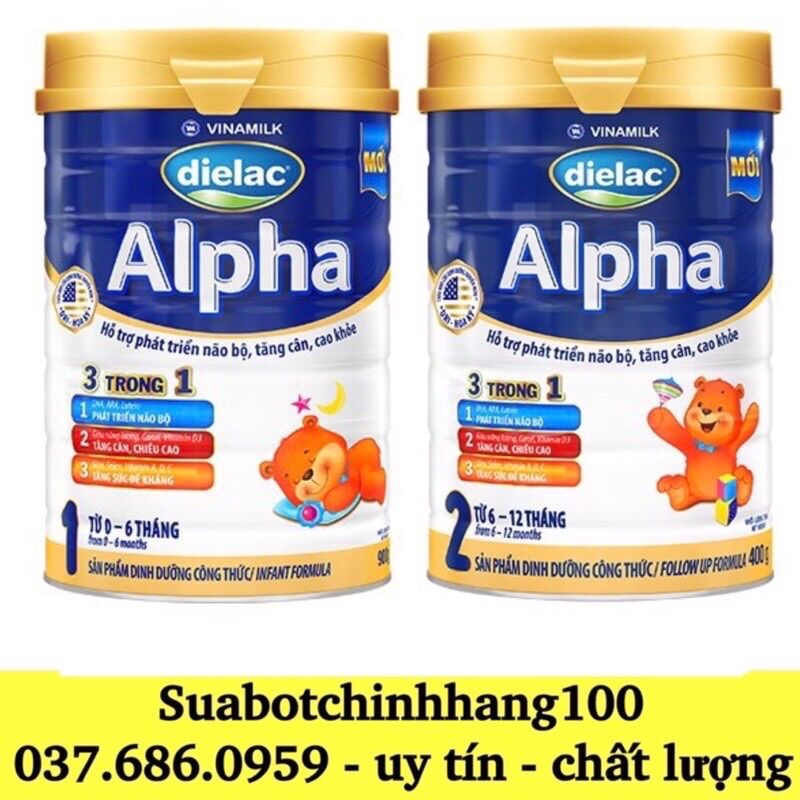 Sữa bột dielac alpha số 1, 2 900g - date mới