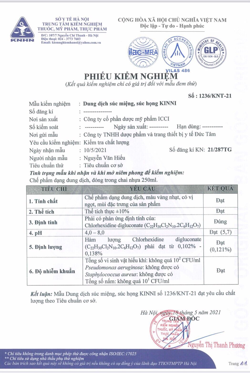 Nước xúc miệng Kinni