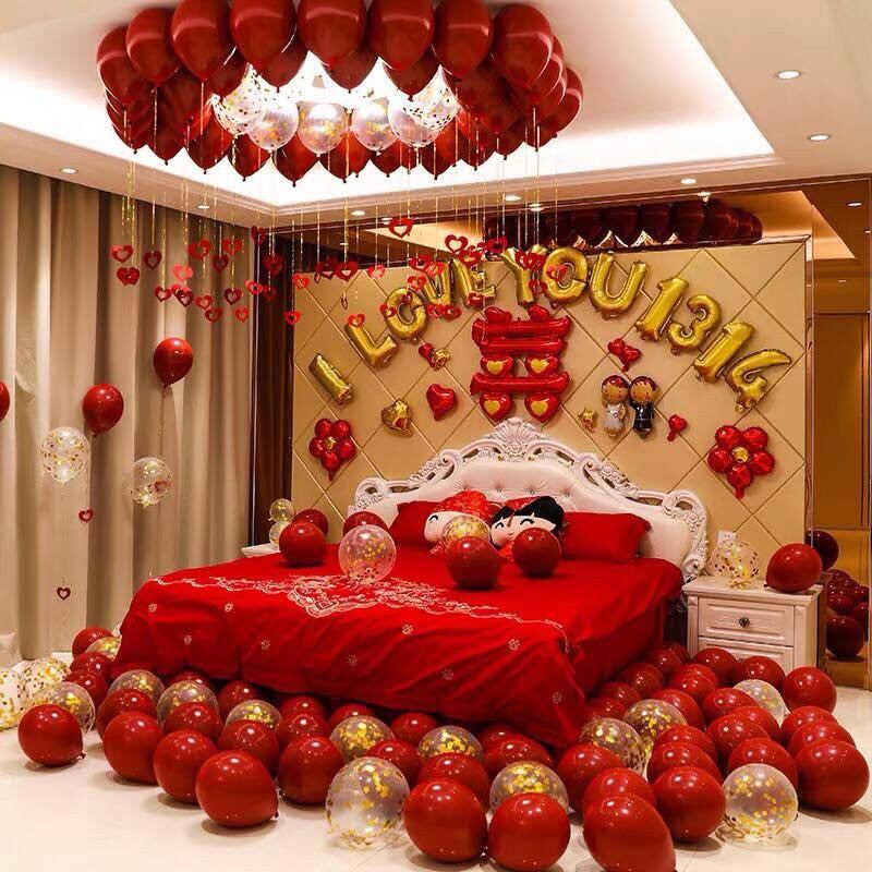 Set trang trí phòng cưới - bóng bay trang trí phòng cưới - đám cưới