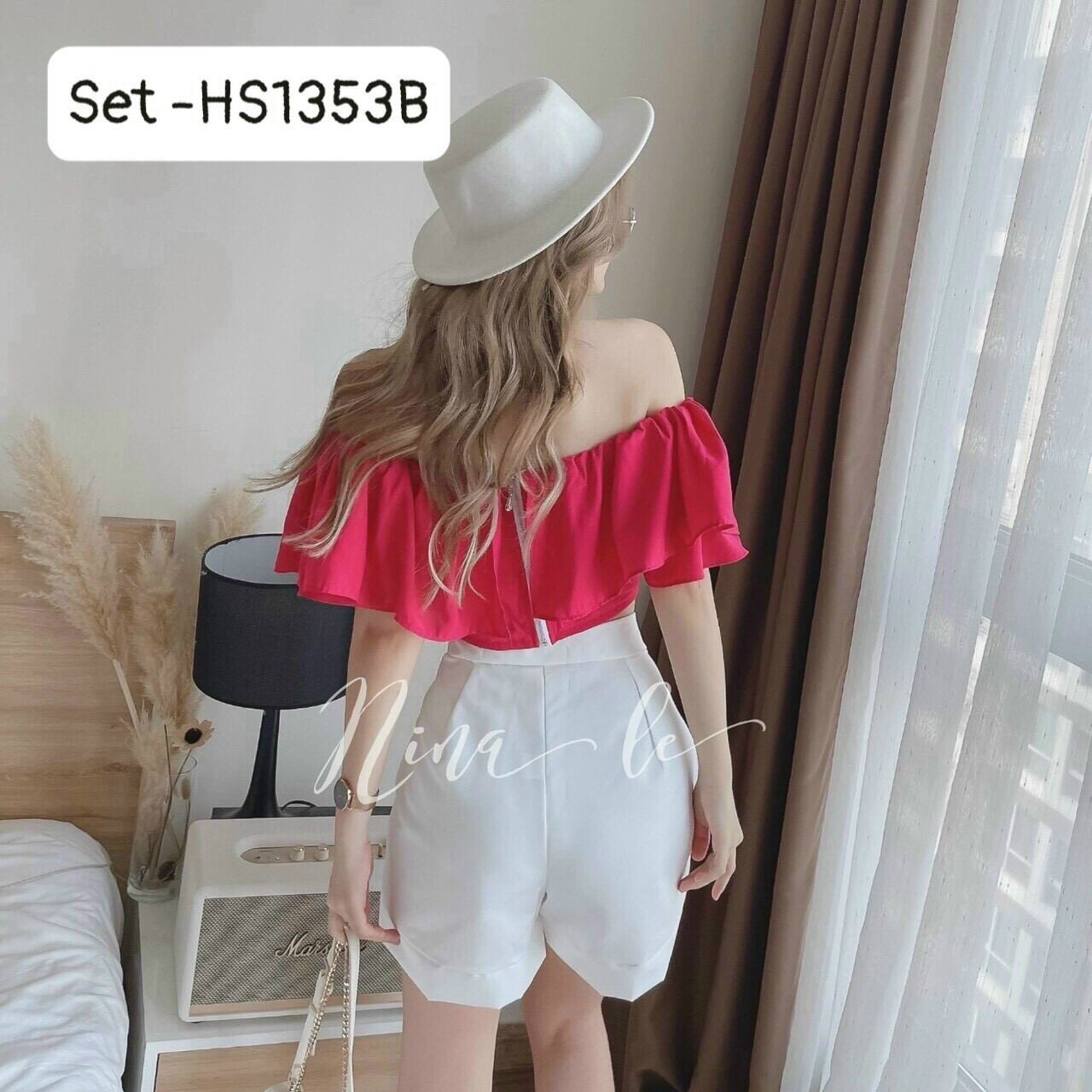 Set áo trễ vai kèm quần