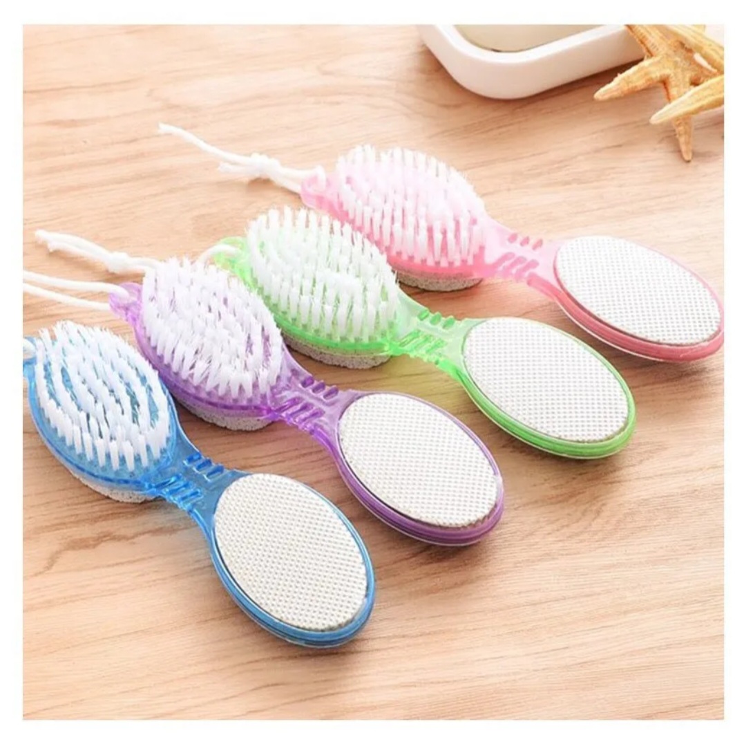 Bàn chải chà gót chân 2 đầu 4 in 1