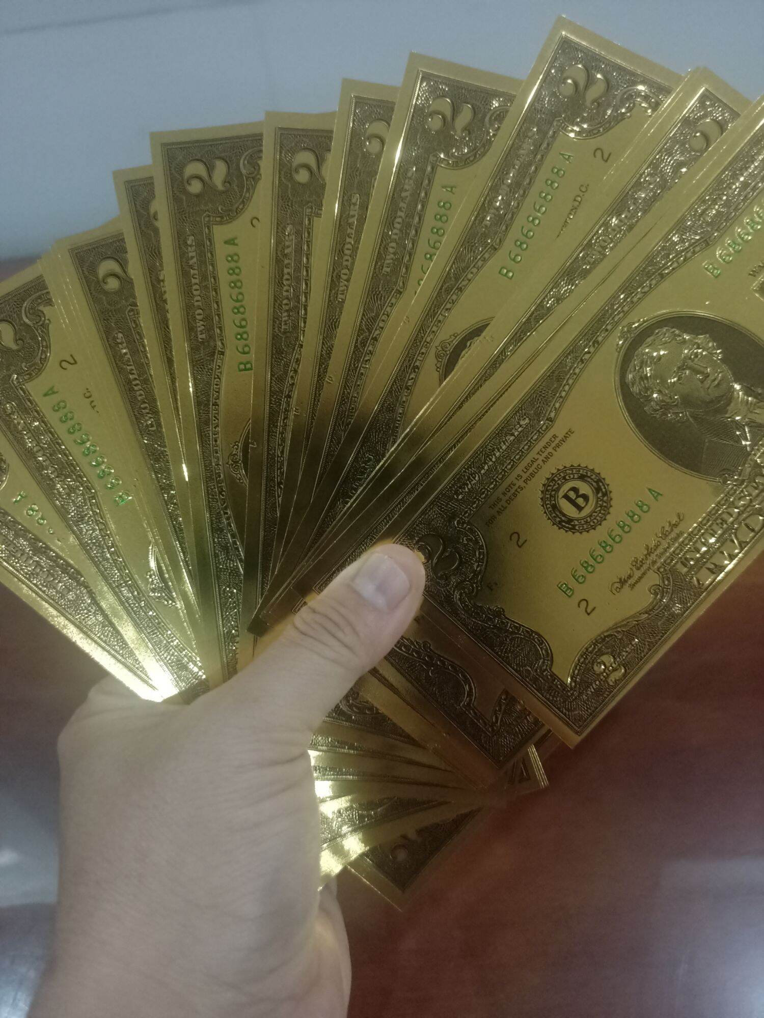 Tiền Đô La Mạ Vàng Mệnh giá 2$, 100$