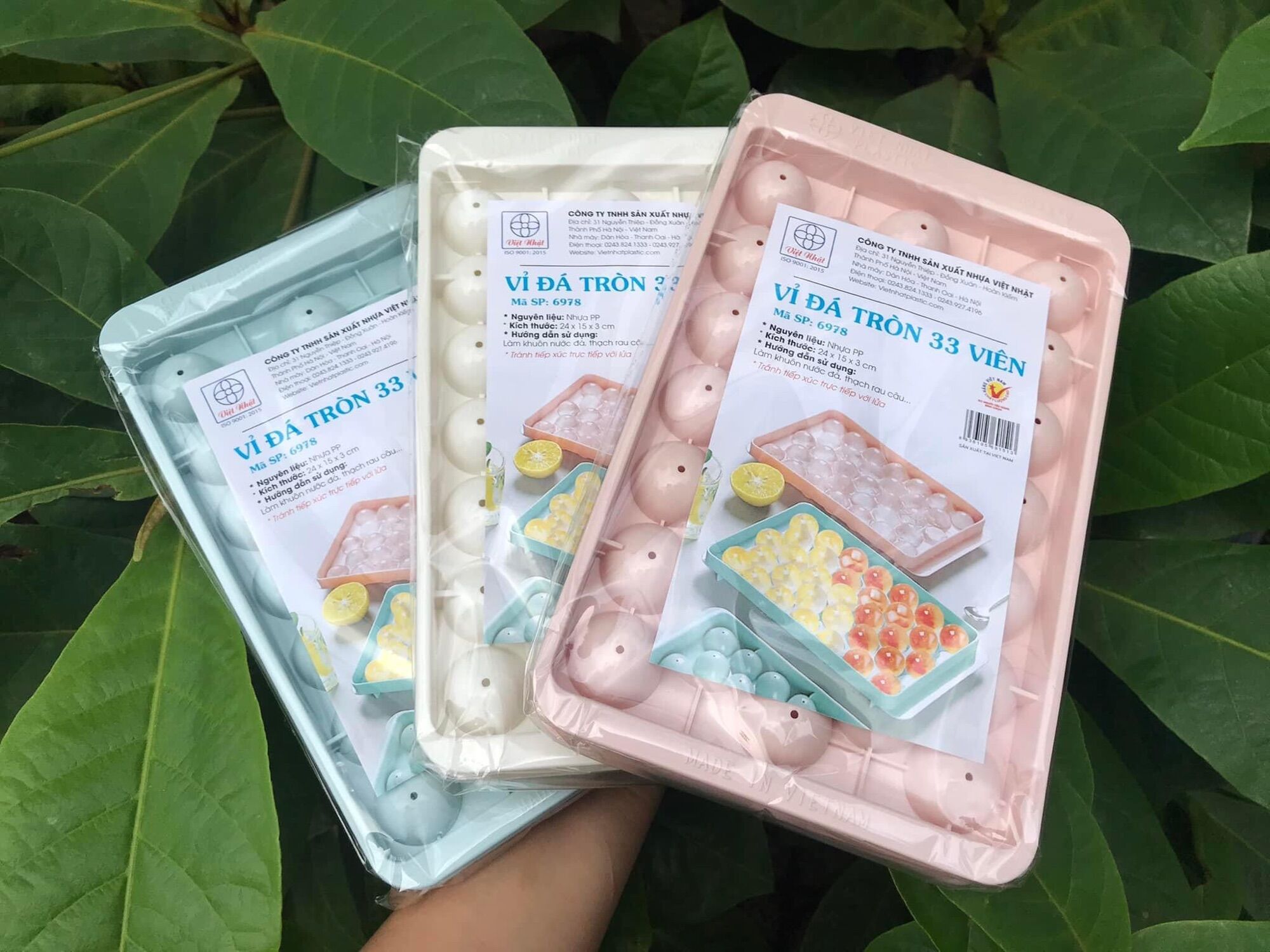 Khay làm đá viên tròn Việt Nhật (33 viên)