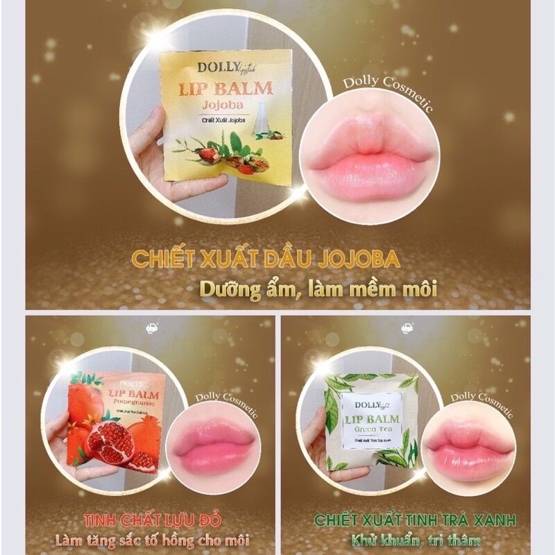 DƯỠNG MÔI SON DOLLY GIÚP MÔI MỀM MẠI { TÁCH LẺ}