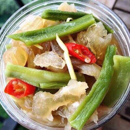 gân bò mix rau tiến vua ngâm chua ( hủ 1kg gồm tiếng vua và gân bò không tính nước ship khu vực tphcm và lân cận nhé khách)
