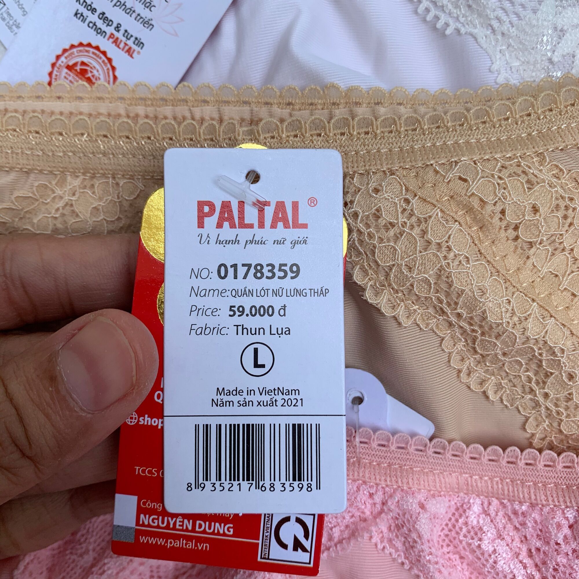 Combo 5 Quần lót paltal vải thun lụa size L