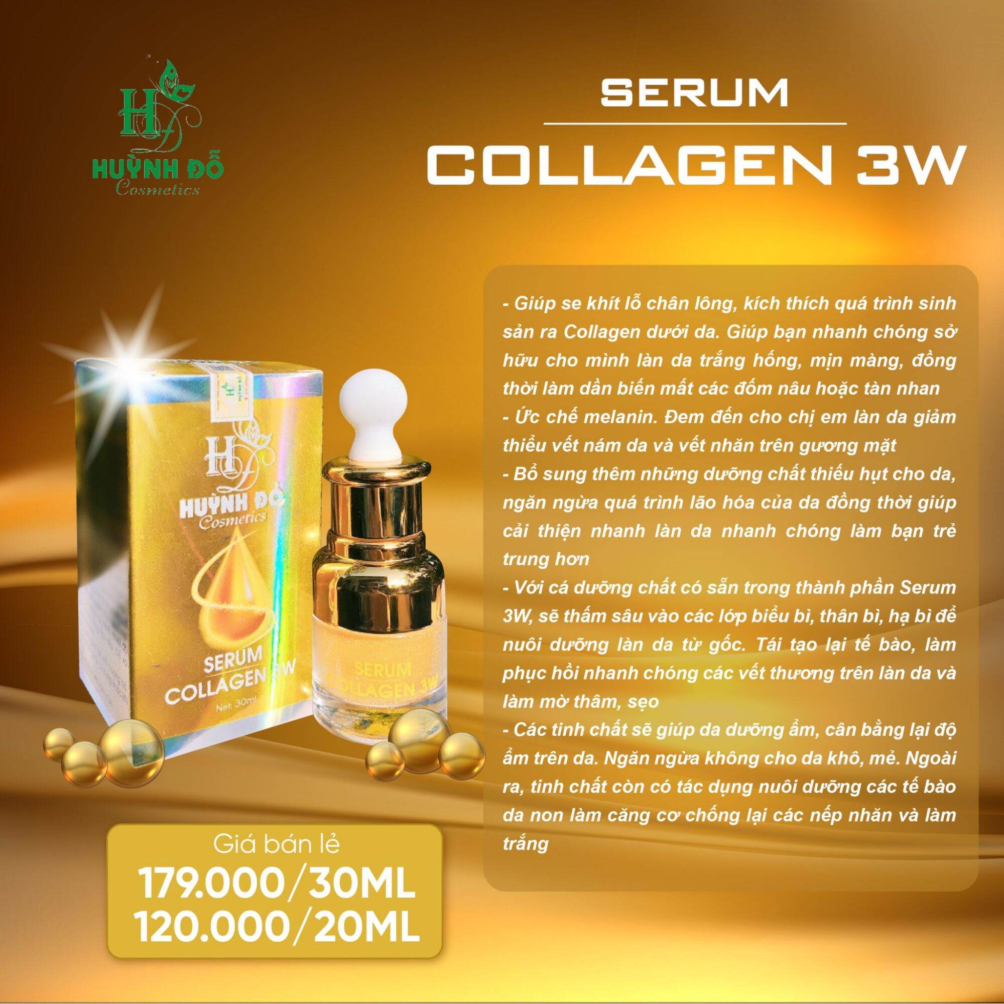 serum collagen 3W Huỳnh Đỗ