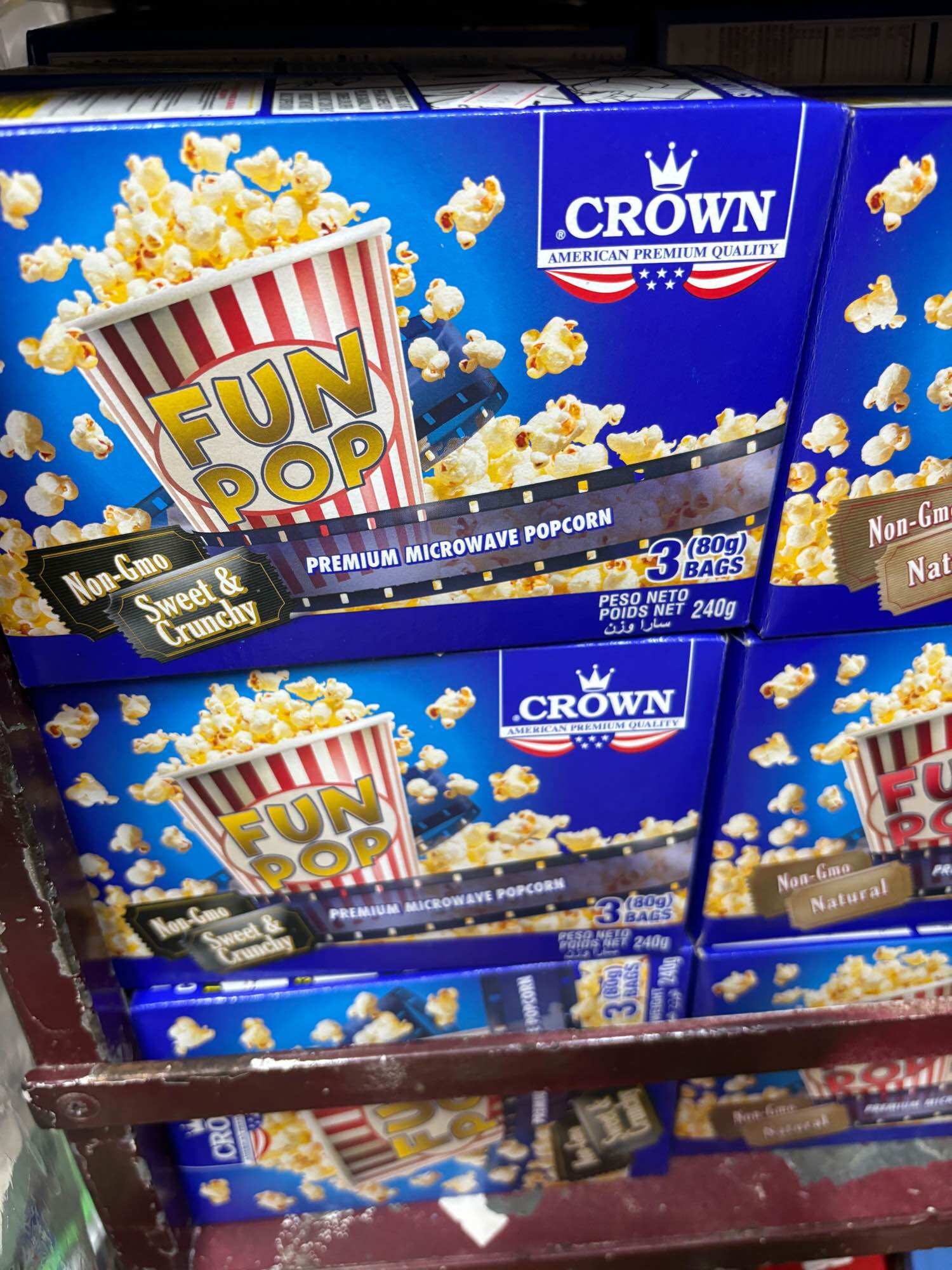 Bắp bung vị ngọt crowd fun pop 1 hộp 3 gói 80gr