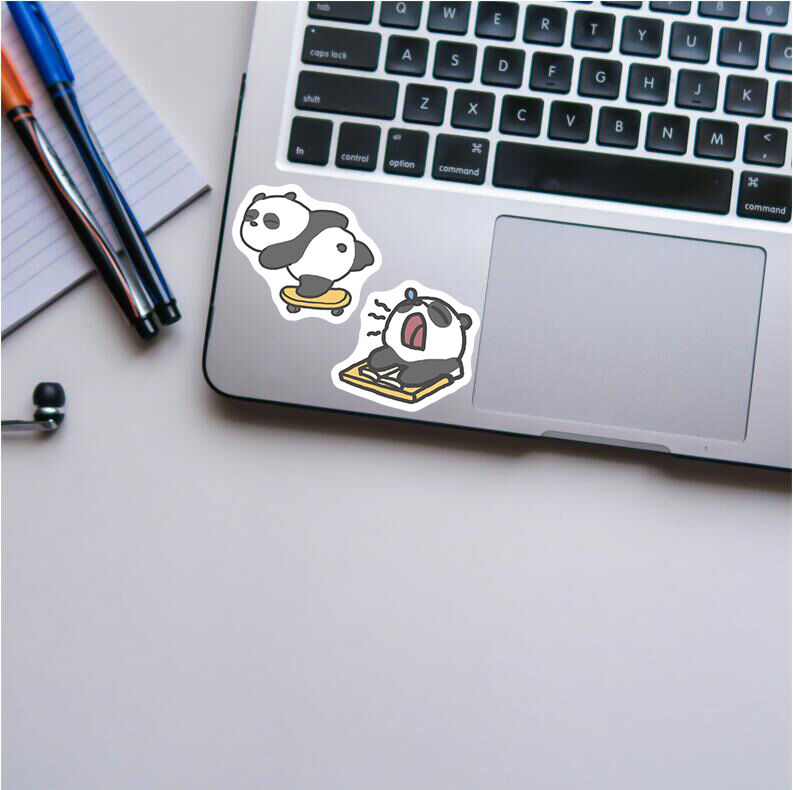 Set 90 miếng sticker hình dán chống nước gấu trúc panda