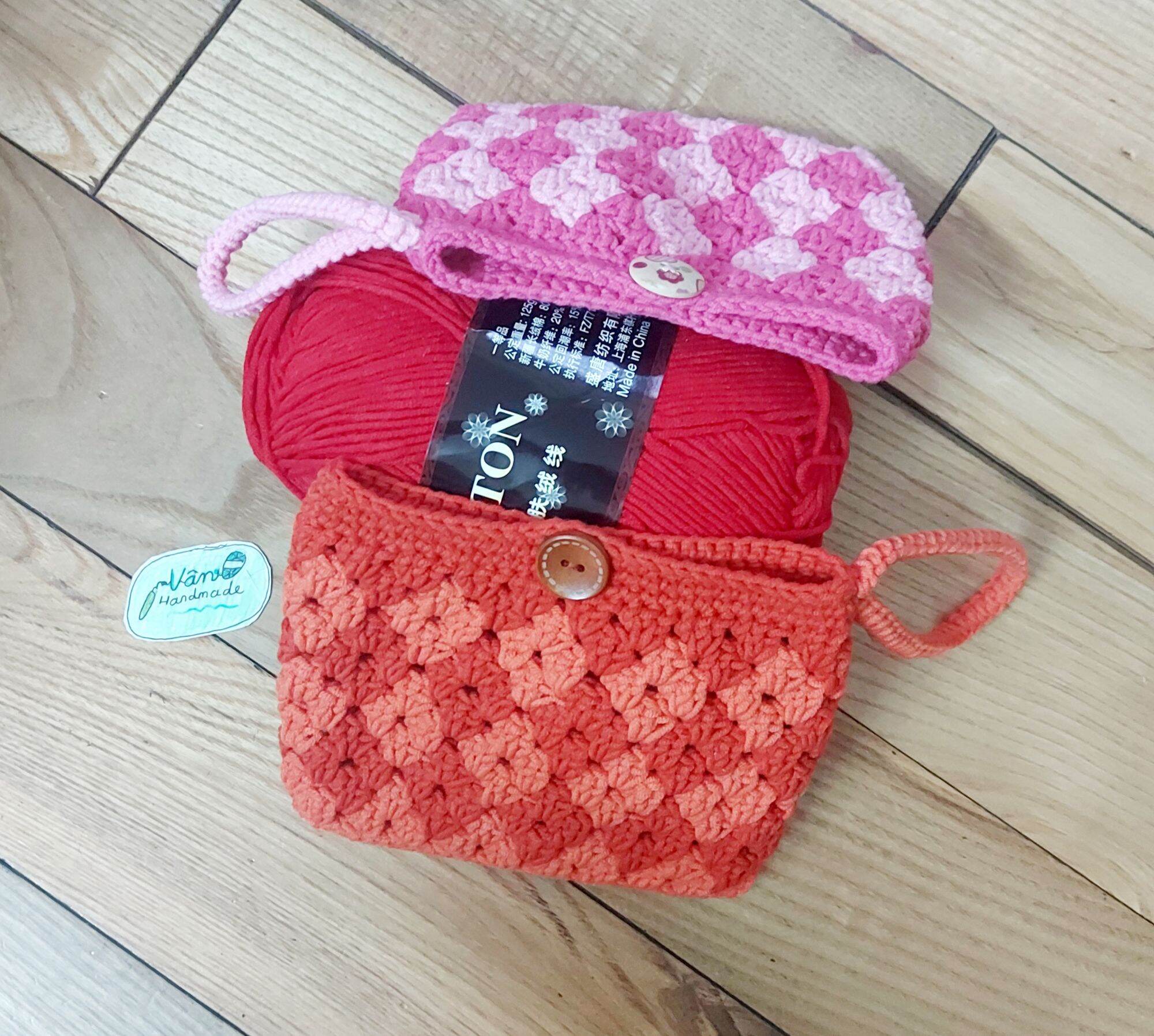 Ví len handmade cầm tay