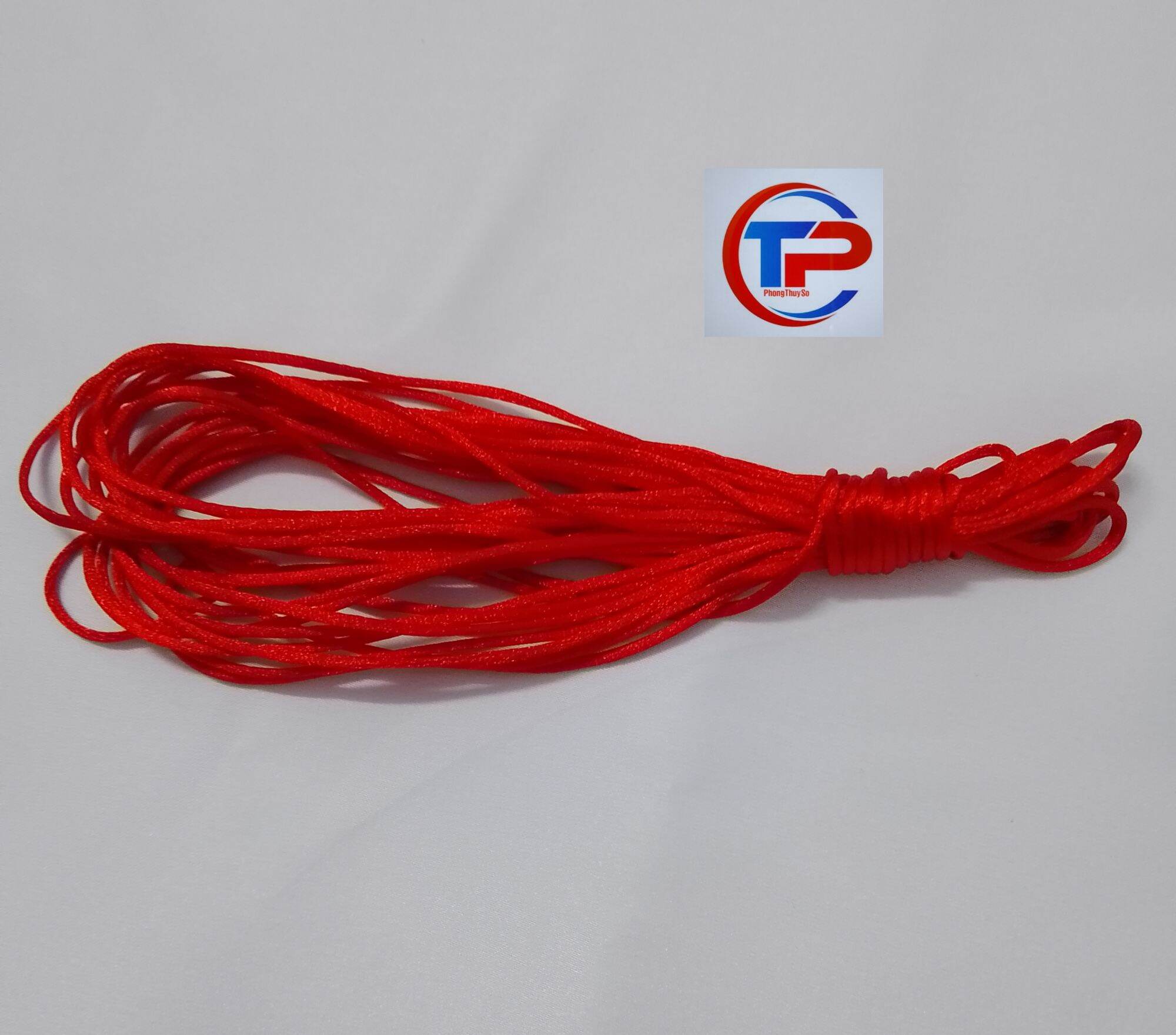 2m dây tim 1.5mm màu đen đỏ làm vòng handmade
