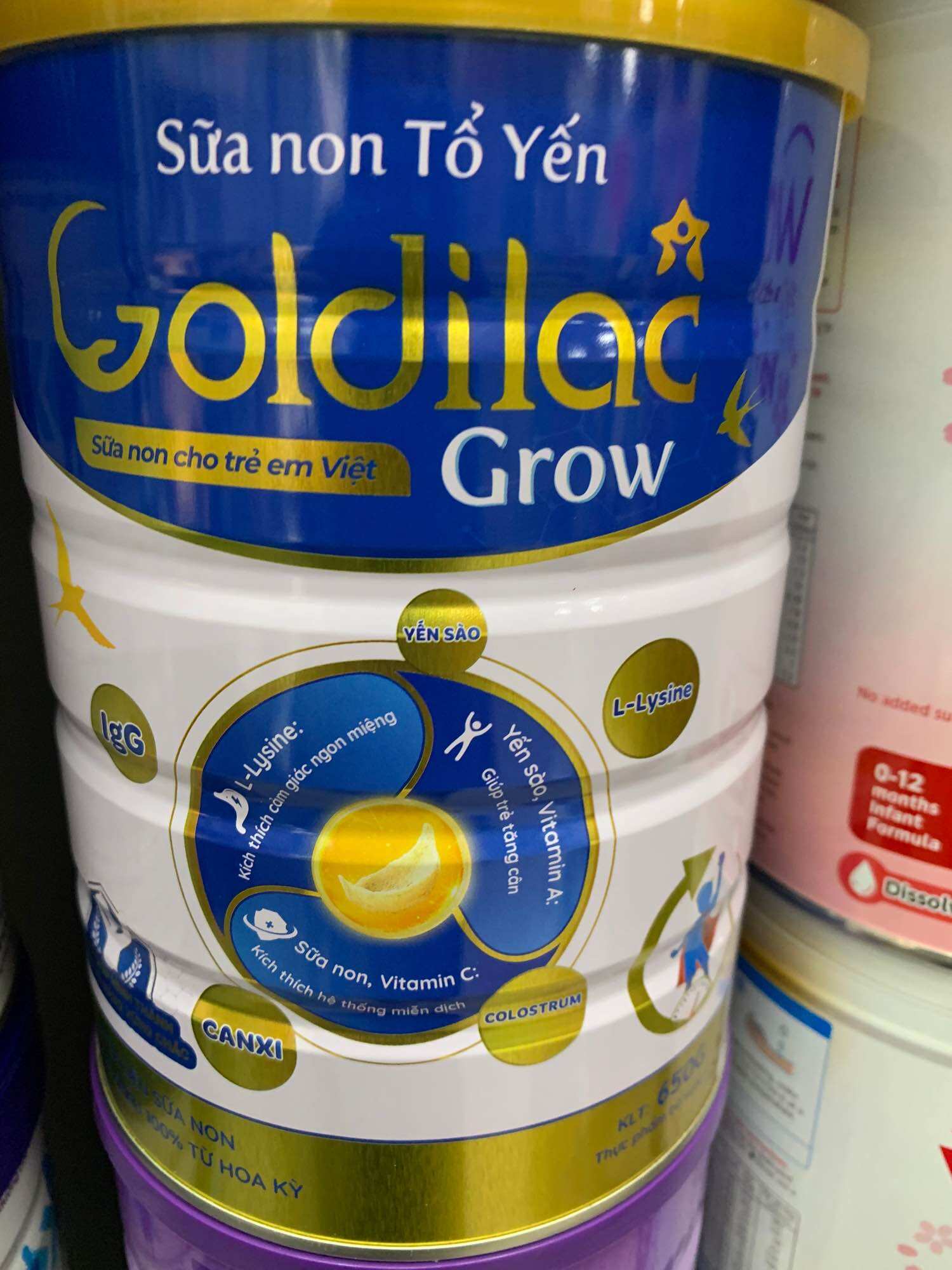 Sữa non Goldilac Grow 650g date mới