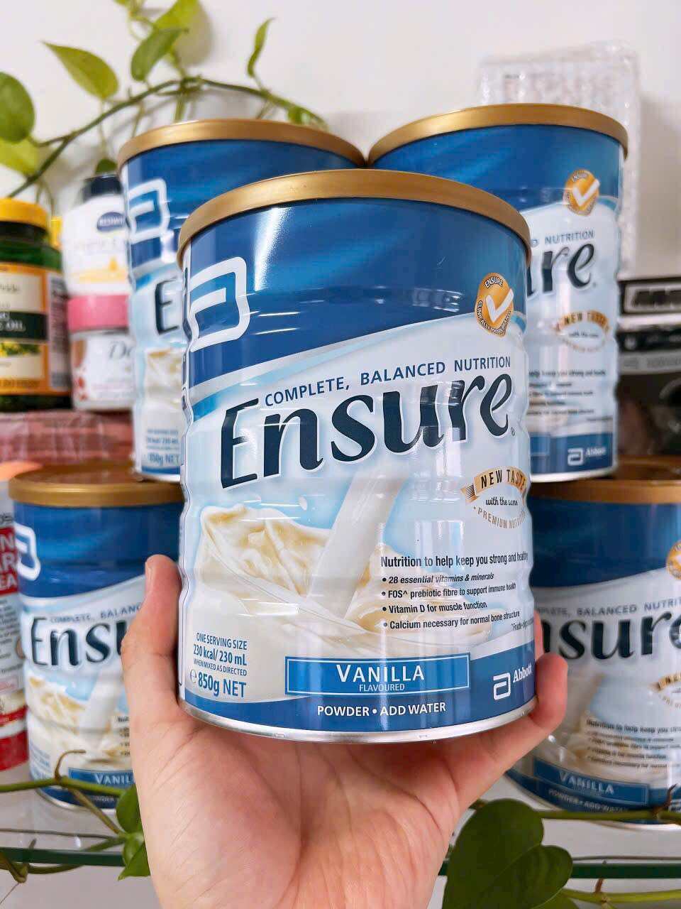 [ Date 09/2025 ] Hộp Sữa Bột Ensure Vanilla 850g Của Úc