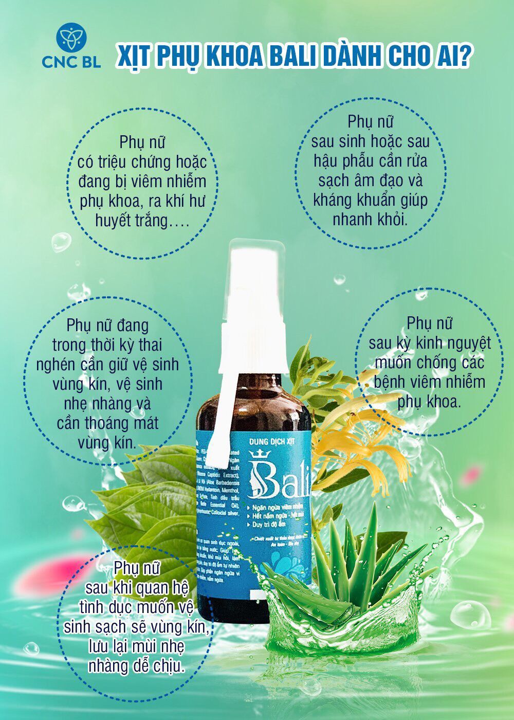 xịt phụ khoa Bali