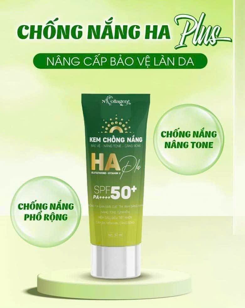 Kem chống nắng ha xanh ncollagen