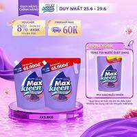 Combo 2 túi nước giặt xả cho máy giặt MaxKleen hương Hoa nắng/ Huyền diệu/ Vườn sớm mai 3.8kg