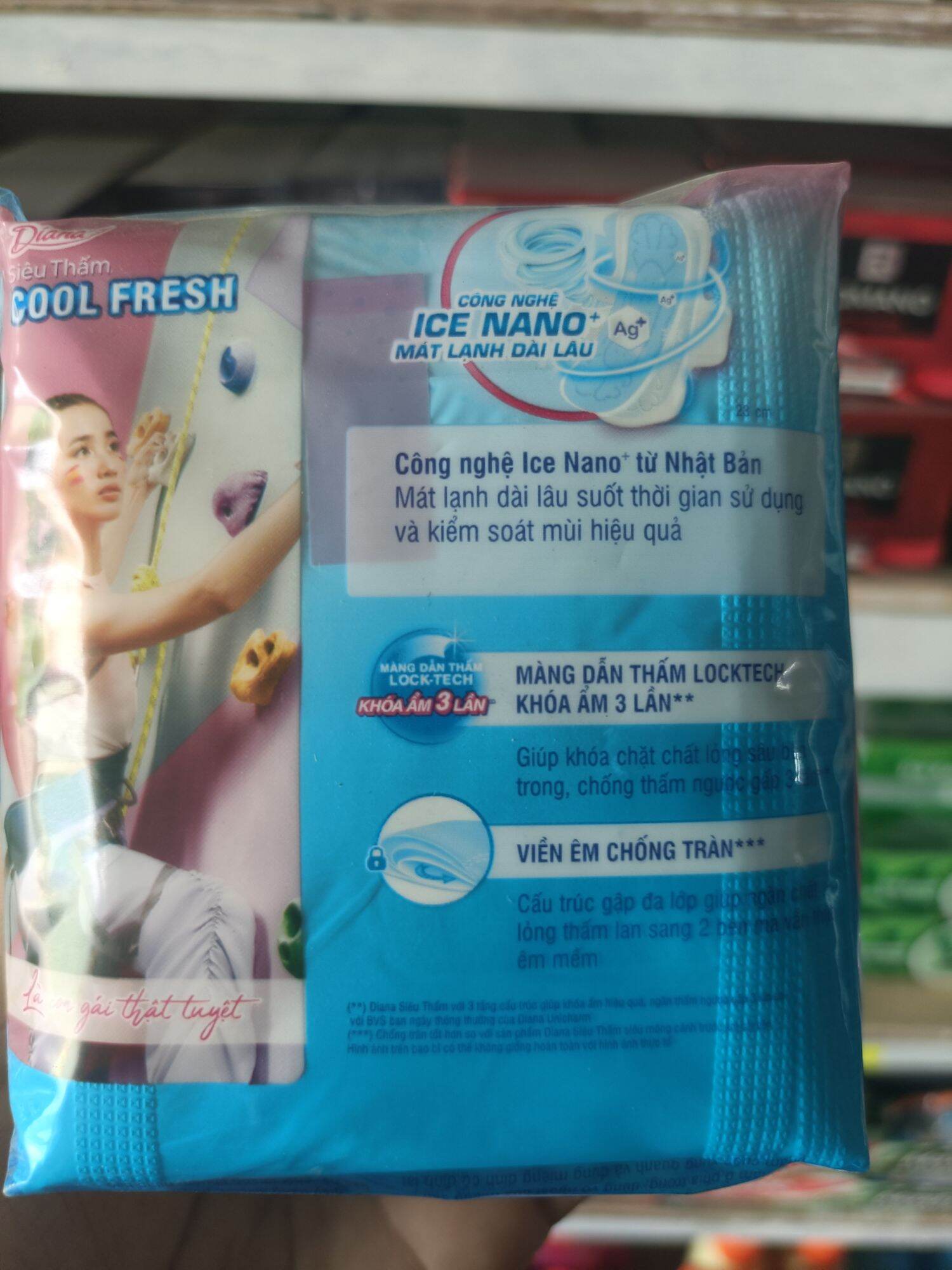 băng vệ sinh Diana siêu thấm cool fresh 8 miếng