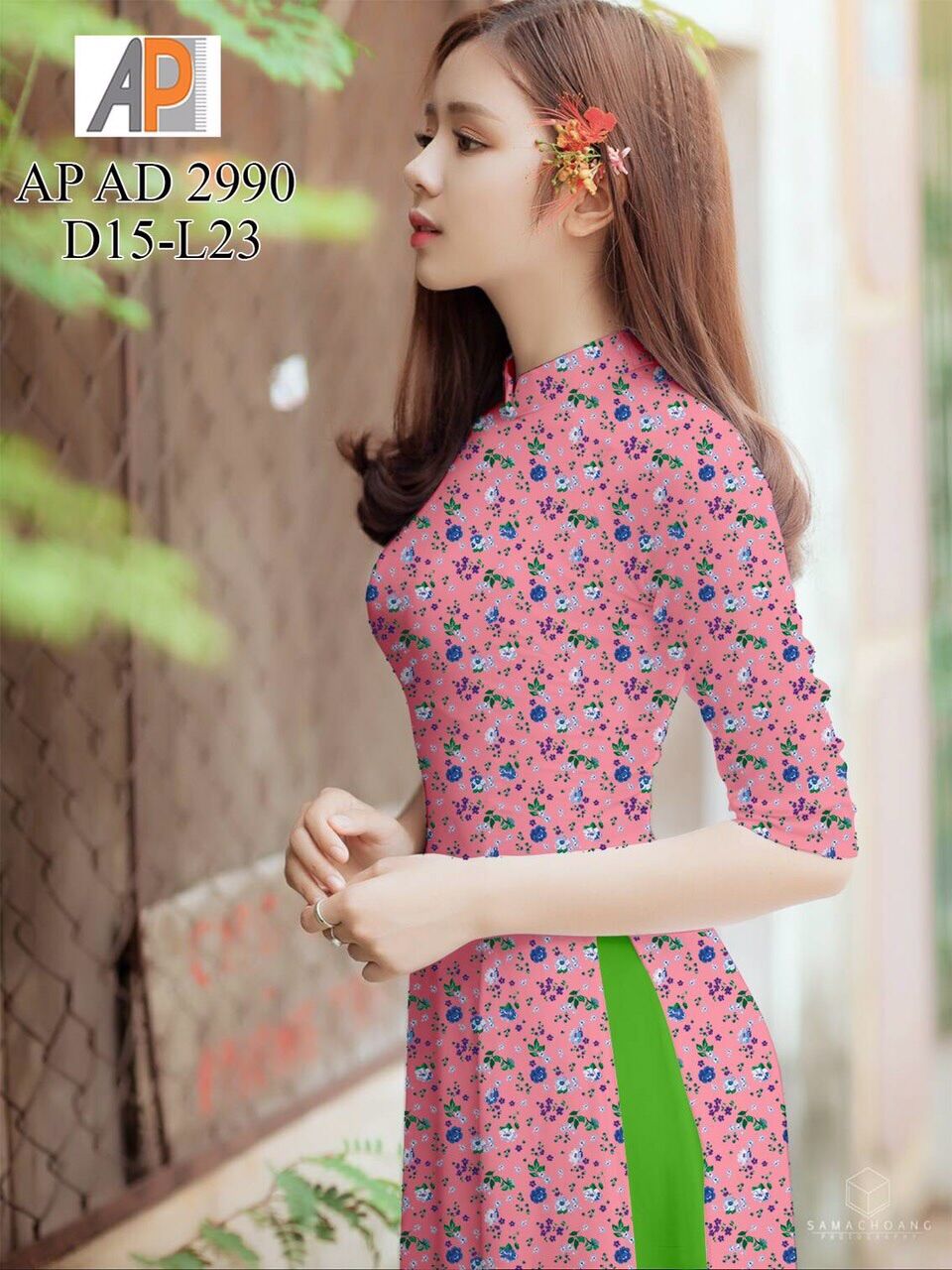 [HCM]Vải áo dài hoa nhí