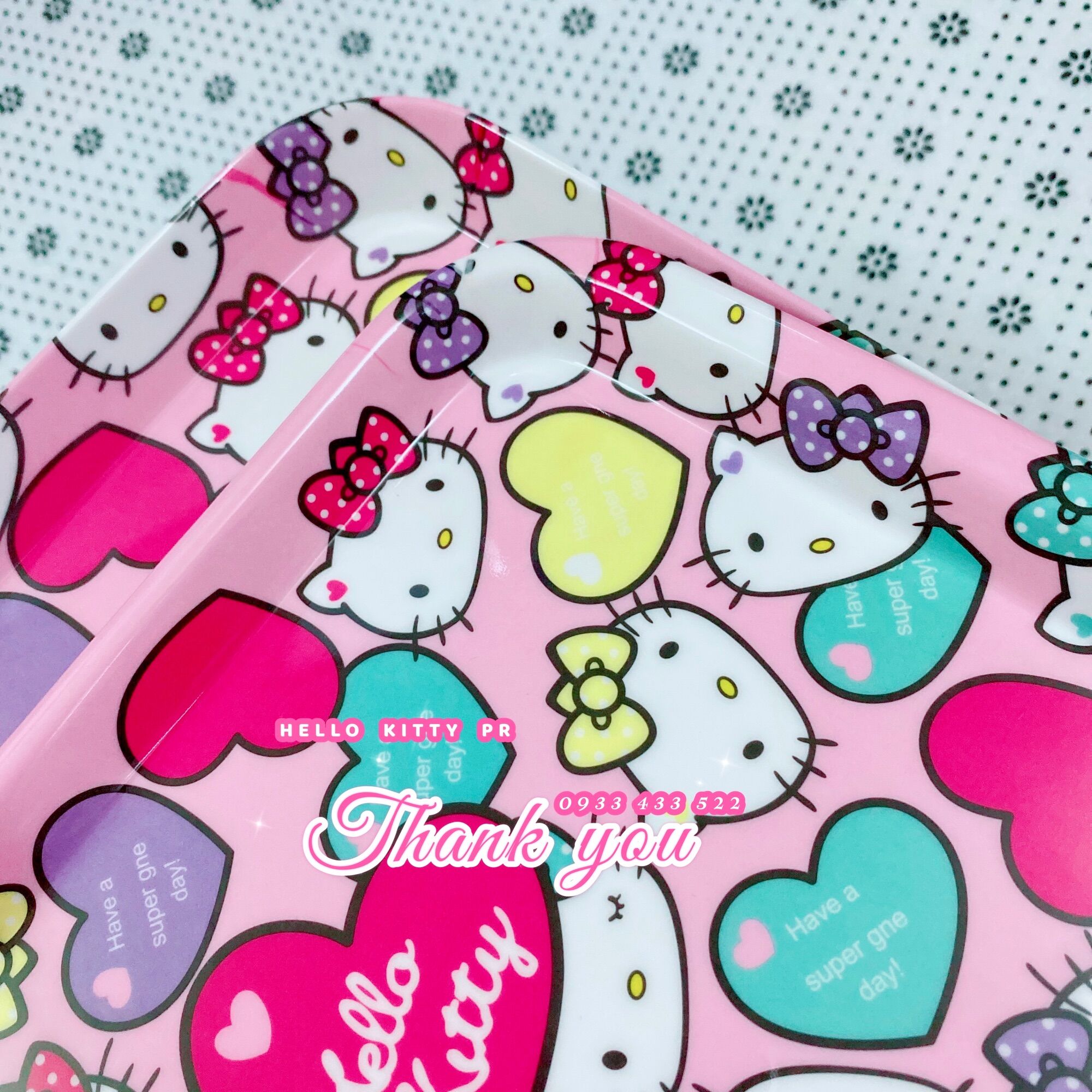 [Freeship MAX] Mâm khay đựng đồ ăn Hello Kitty - Doremon Doraemon