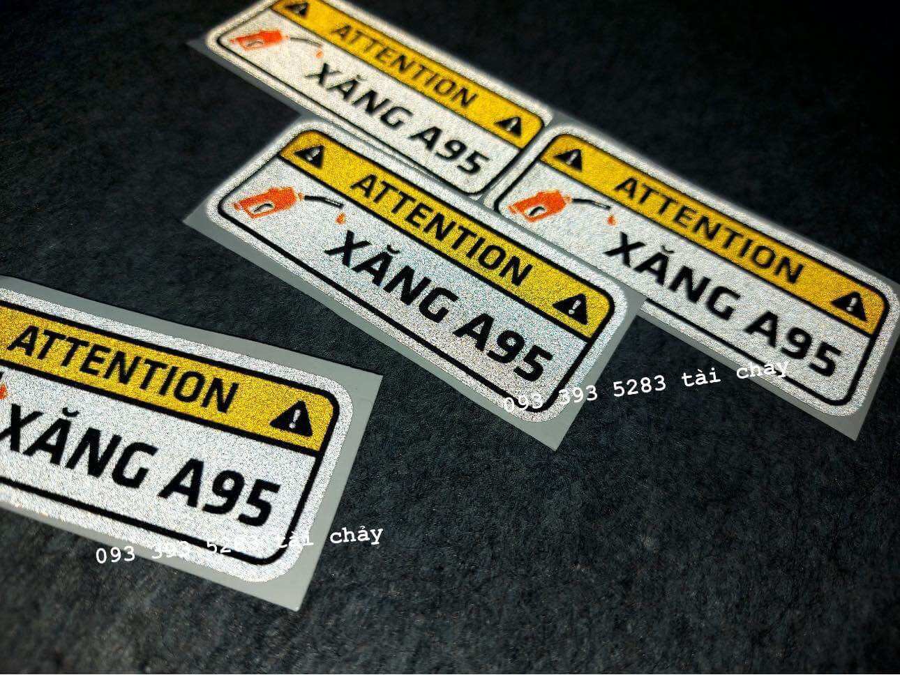 [ 1 MIẾNG ] TEM STICKER " XĂNG 95 " PHẢN QUANG DÁN TRANG TRÍ XE