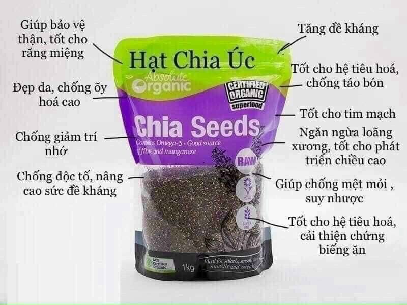 Hạt Chia Úc Nhập Khẩu Absolute Organic 1Kg
