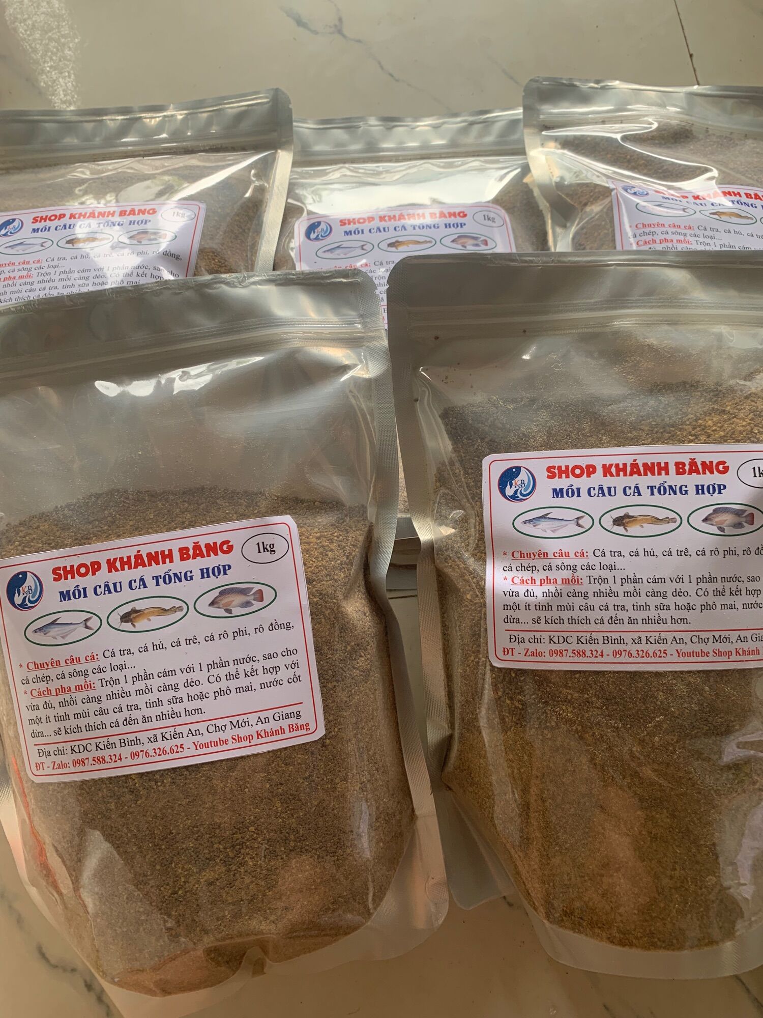 Cám câu cá tổng hợp 1kg