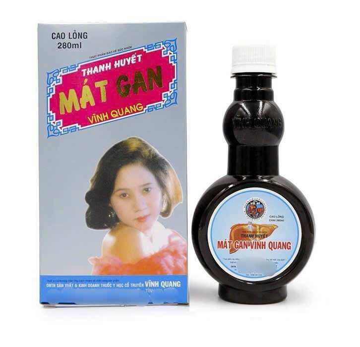 Thanh Huyet Mat Gan Vinh Quang - 280ml Bottle Supports Clearing Heat, Detoxifying, Cooling the Liver, and Nourishing the Liver