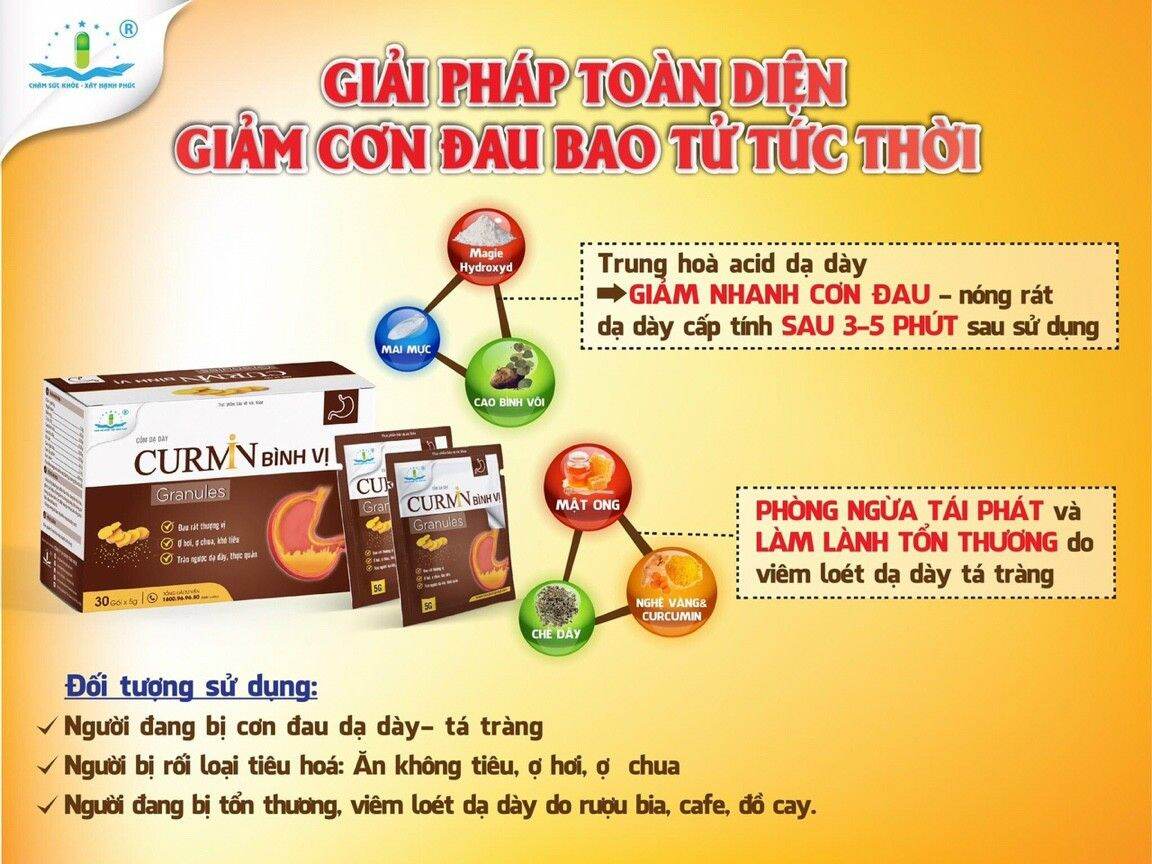 Cốm Dạ Dày CURMIN BÌNH VỊ Granules H/30goi