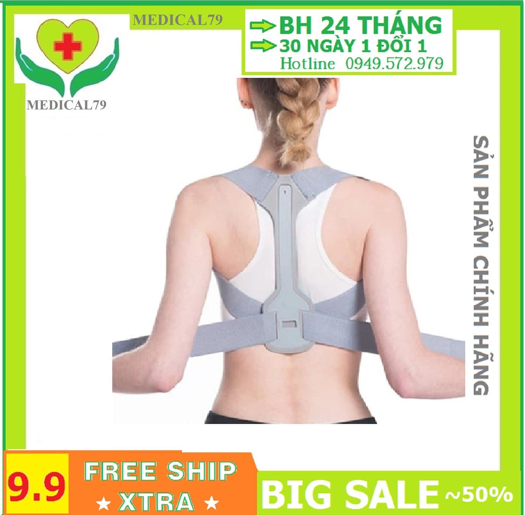 Freeship-hàng chính hãng dây đeo chống gù lưng, đai chống gù lưng cao cấp