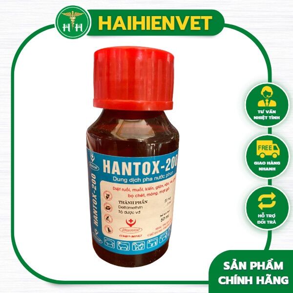 Hantox 200 - muỗi, ruồi, kiến gián, rận, ghẻ, MẠT GÀ