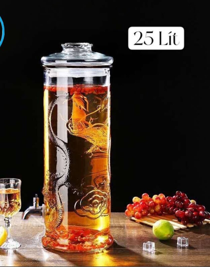 Bình trụ rồng 25 lít có van