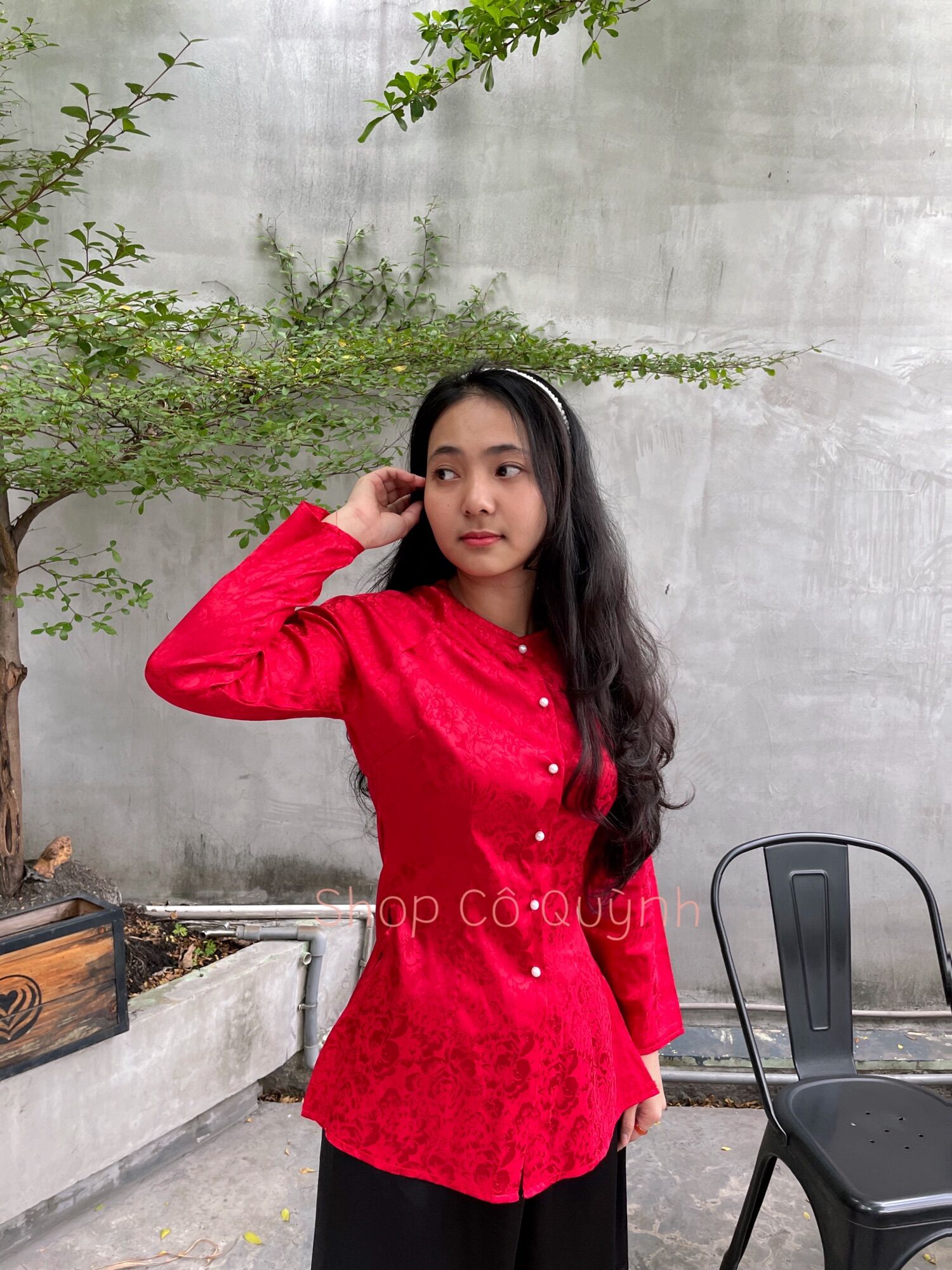 ÁO BÀ BA GẤM VÂN HOA NỔI SIÊU ĐẸP
