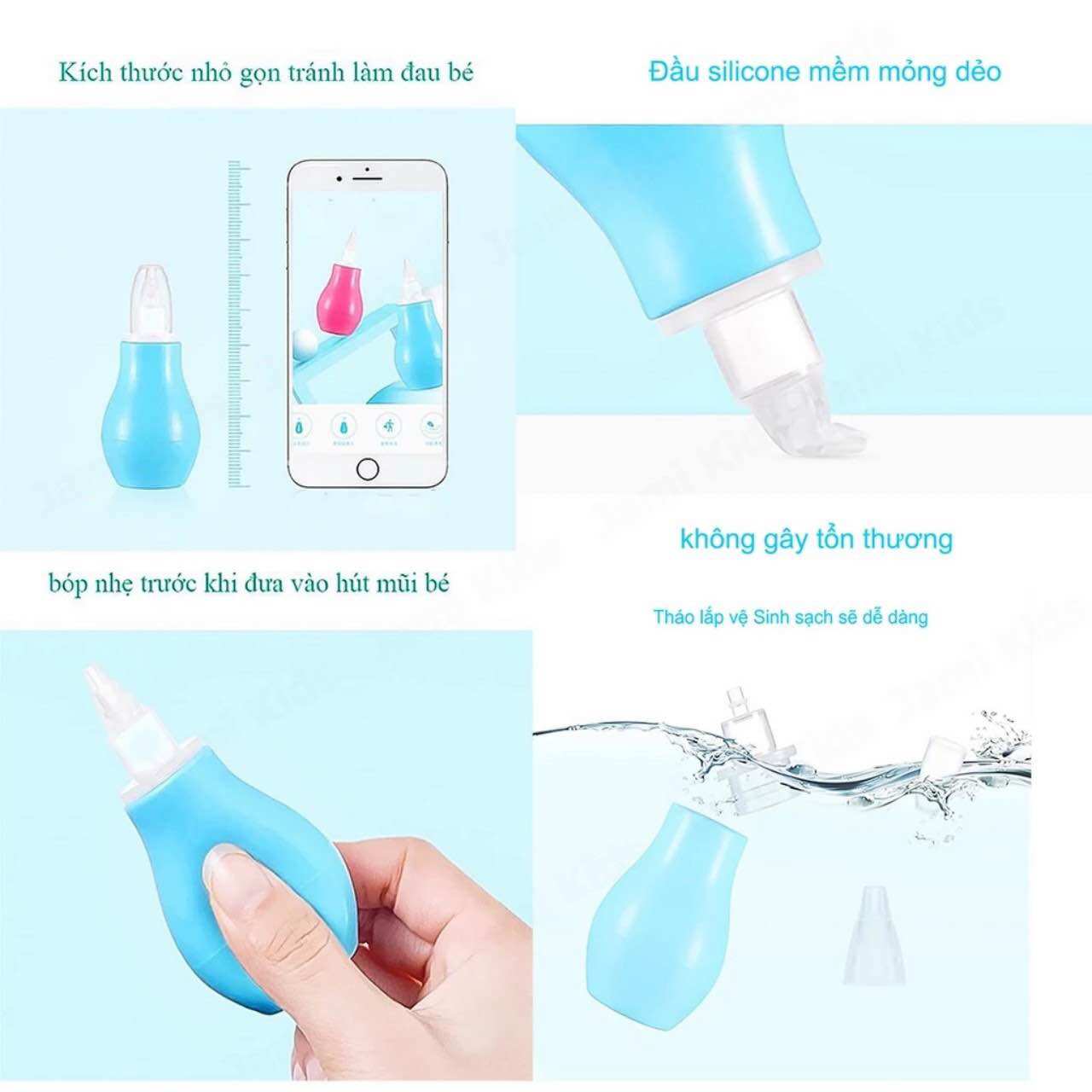 DỤNG CỤ HÚT MŨI SILICON CHO BÉ